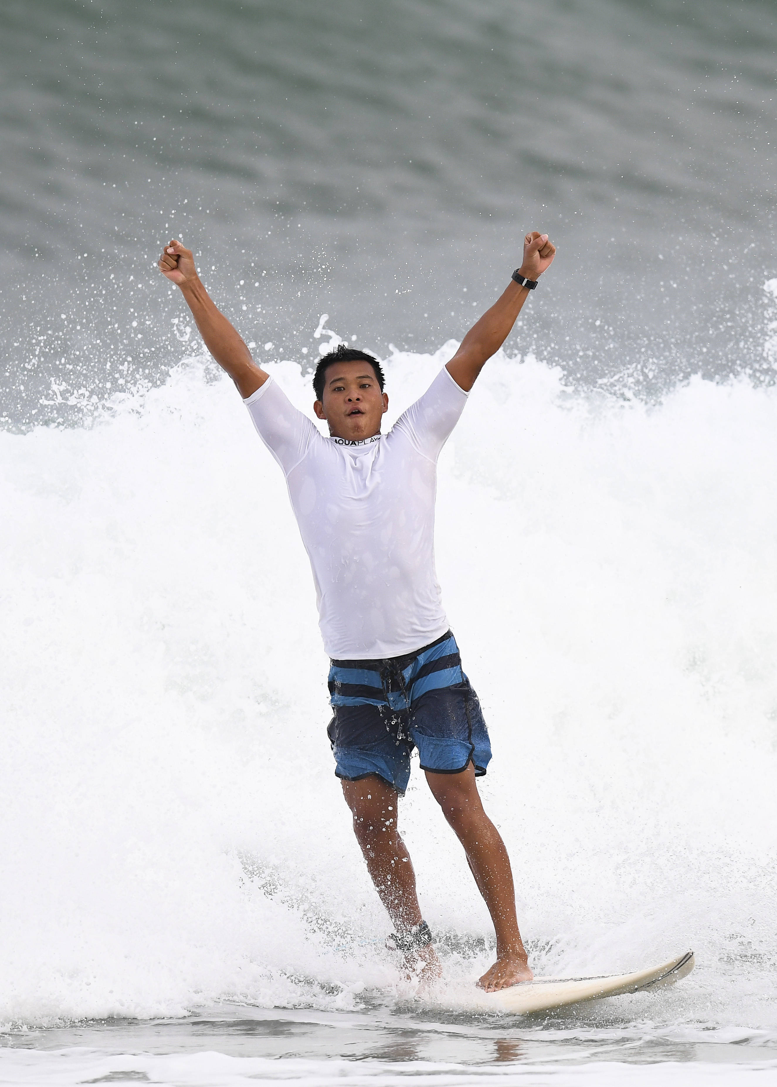 喜庆时刻：冲浪选手欢腾登顶的简单介绍